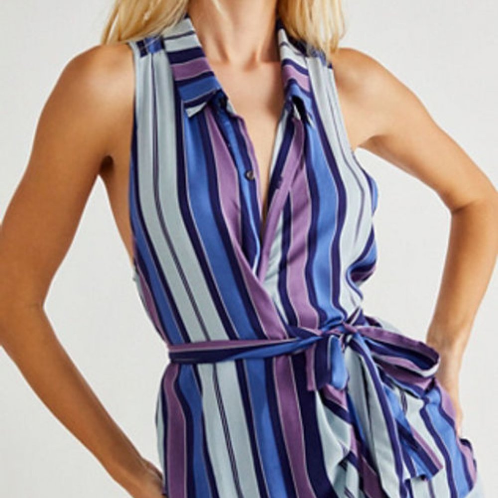New Free People Mackenzie Wrap Top